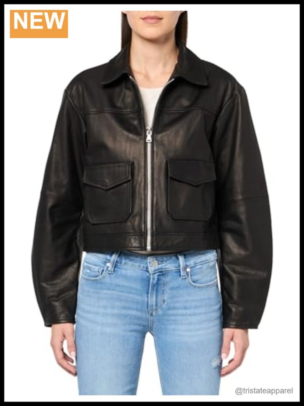 PAIGE Clyde Jacket Women's Casual Motorcycle Leather Moto Zip